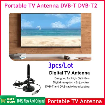 Портативная Телевизионная Антенна для DVB-T DVB-T2 Цифровая Телевизионная Антенна Plug and Play Внутренняя Наружная Цифровая Антенна HD Freeview для Smart TV