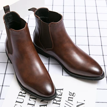 Роскошная мужская деловая обувь от дизайнерского бренда из натуральной кожи, модные повседневные ботинки 