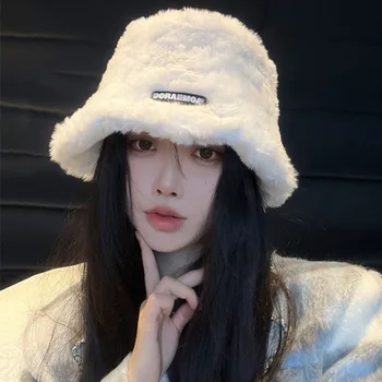 Рыбацкая шляпа женская осенне-зимняя новая кашемировая теплая корейская версия модной шляпы-ведра tide winter woolen hat