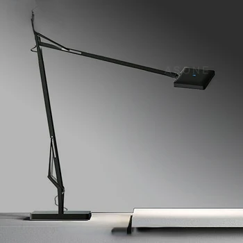 Современная минималистичная дизайнерская настольная работа, бизнес-кабинет, длинная складная настольная лампа для чтения с сенсорным светодиодным затемнением