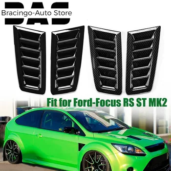 Универсальный 2шт RS Стиль Вентиляционное Отверстие Капота Автомобиля Передняя Панель Крышки Впускного Отверстия Капота Двигателя Отделка Вентиляционного Отверстия Охлаждающего Воздуха Подходит Для Ford Focus MK2