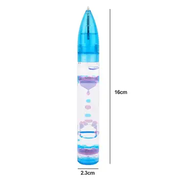 Уникальная ручка с пузырьками для движения жидкости, красочная ручка с пузырьками для движения, герметичная ручка с пузырьками для движения жидкости, настольная игрушка для рисования, непоседа, ручка