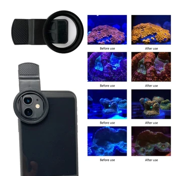 Фильтры для объектива камеры мобильного телефона Коралловый фильтр для макрообъективов Универсальные наборы коралловых линз для мобильных телефонов для аквариумных рыб Прямая поставка