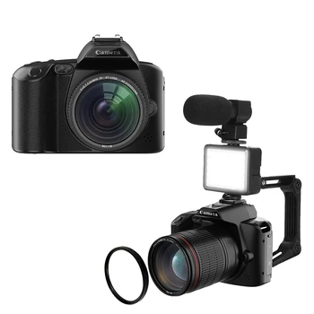 Цифровая Фотокамера 4K WIFI Веб-камера Винтажный Видеомагнитофон 64-Мегапиксельная Видеокамера С Зумом Камера Для Ведения Блога