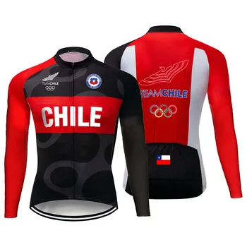 Чили Одежда из джерси для шоссейного велоспорта с длинным рукавом, рубашка для мотокросса, куртка для горного велосипеда, куртка для альпинизма, Верхняя одежда, Униформа, снаряжение