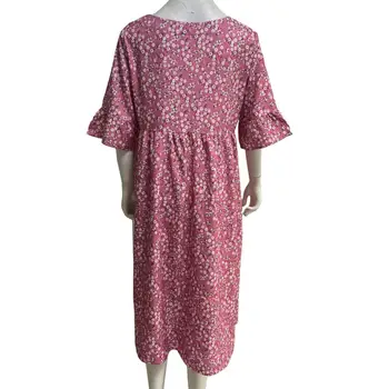 Шикарное пляжное платье Свободное Женское платье из полиэстера С цветочным принтом Женское платье