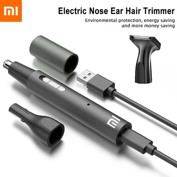 Электрическая машинка для стрижки волос в носу, ушах Xiaomi Mijia для мужчин, безболезненная перезаряжаемая машинка для стрижки волос, бровей, бороды, 3 в 1, бритва